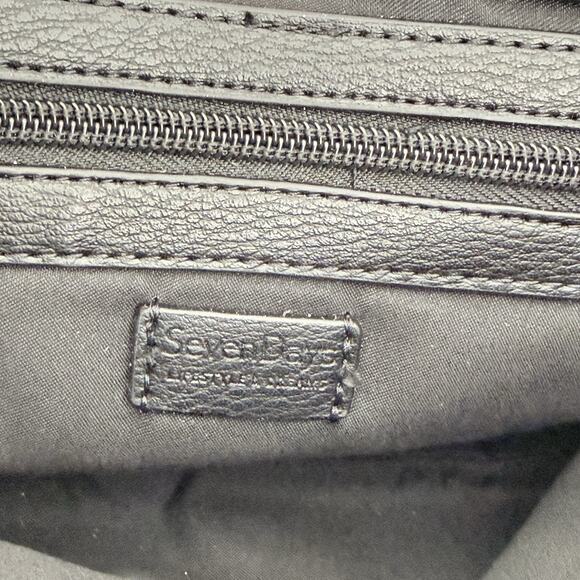 SevenDays Cow Print Haircalf Crossbody Shoulder Bag Black White Chain Strap Y2k - Picture 8 of 9